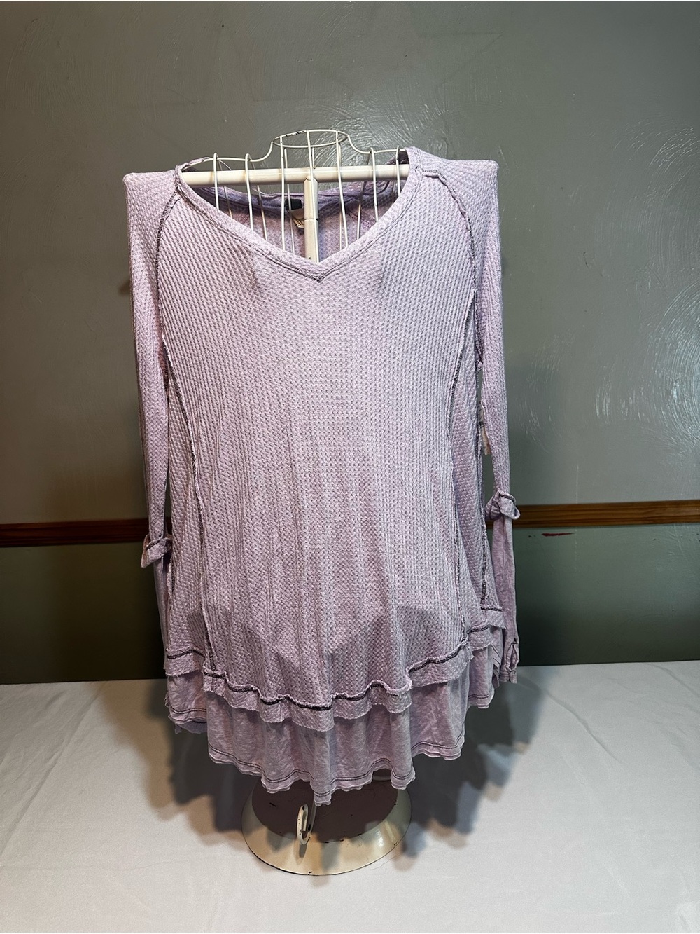 We The Free Lavender V-Neck Layered Tunic